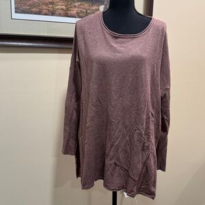 Altar’d State Plum Purple Long Sleeve Oversized Top